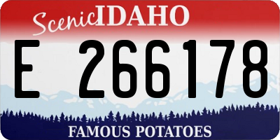 ID license plate E266178