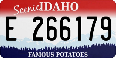 ID license plate E266179