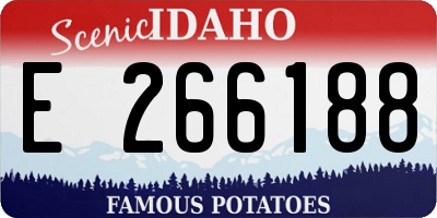 ID license plate E266188