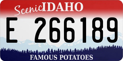 ID license plate E266189