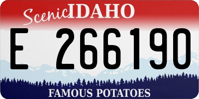 ID license plate E266190