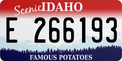 ID license plate E266193