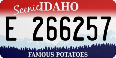 ID license plate E266257