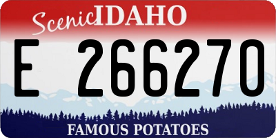 ID license plate E266270