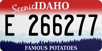 ID license plate E266277