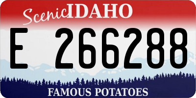 ID license plate E266288