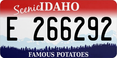 ID license plate E266292