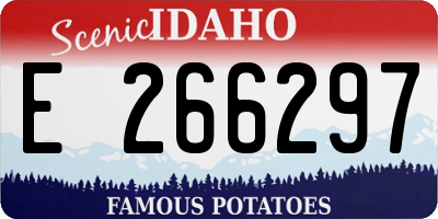 ID license plate E266297