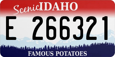 ID license plate E266321