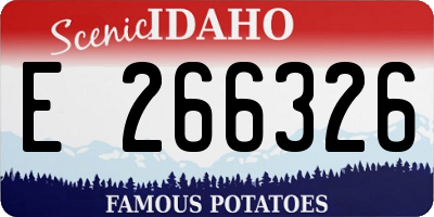ID license plate E266326