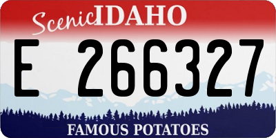 ID license plate E266327