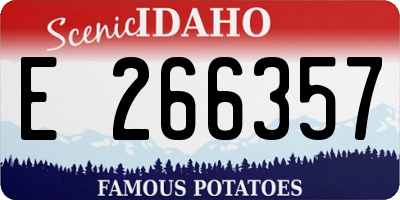 ID license plate E266357