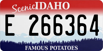 ID license plate E266364