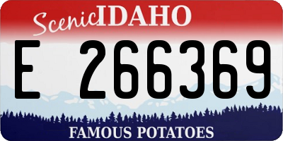 ID license plate E266369