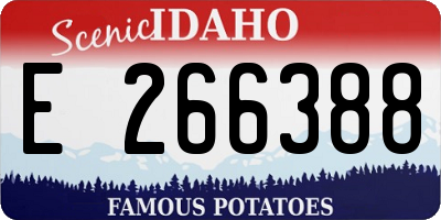 ID license plate E266388