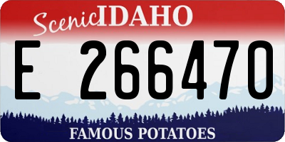 ID license plate E266470