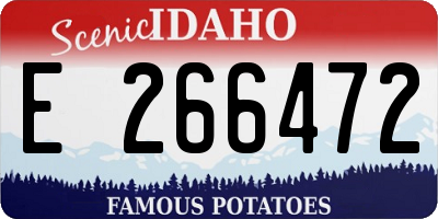ID license plate E266472
