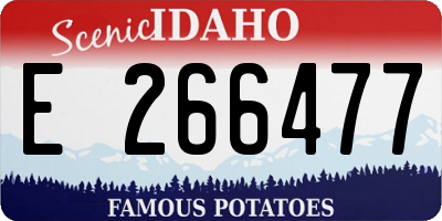 ID license plate E266477