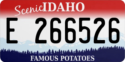 ID license plate E266526