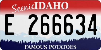 ID license plate E266634