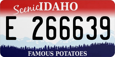 ID license plate E266639