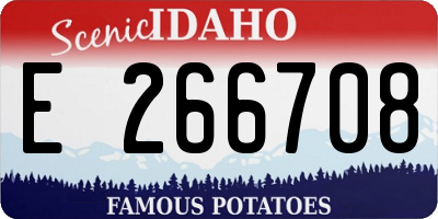 ID license plate E266708