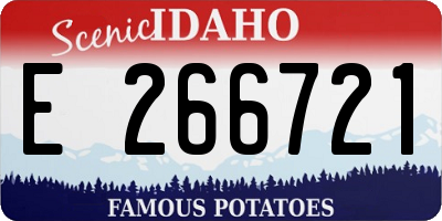 ID license plate E266721