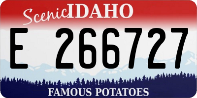 ID license plate E266727