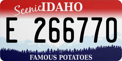 ID license plate E266770