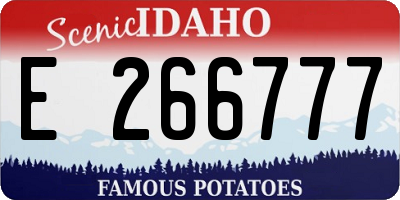 ID license plate E266777