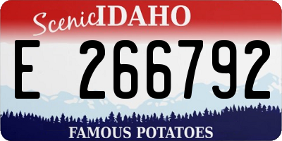 ID license plate E266792