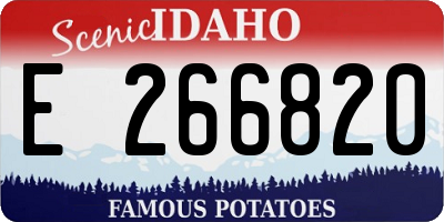 ID license plate E266820
