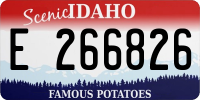 ID license plate E266826