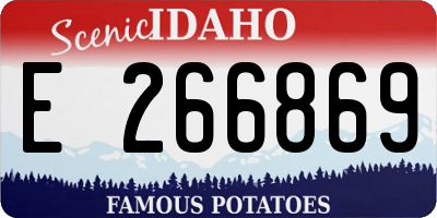 ID license plate E266869