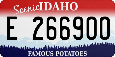 ID license plate E266900