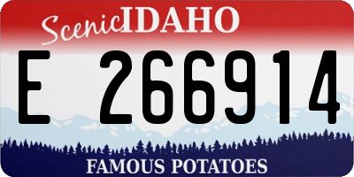 ID license plate E266914