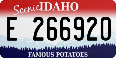 ID license plate E266920