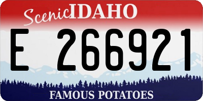 ID license plate E266921