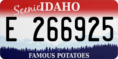 ID license plate E266925