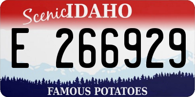 ID license plate E266929