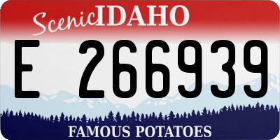 ID license plate E266939