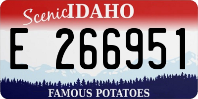 ID license plate E266951