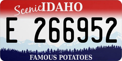 ID license plate E266952