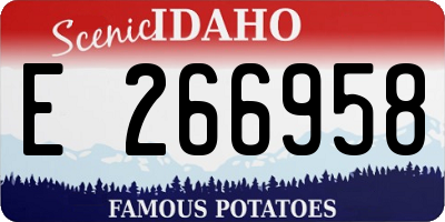 ID license plate E266958
