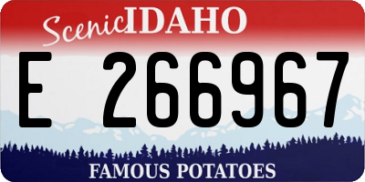 ID license plate E266967