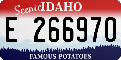 ID license plate E266970