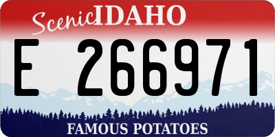 ID license plate E266971