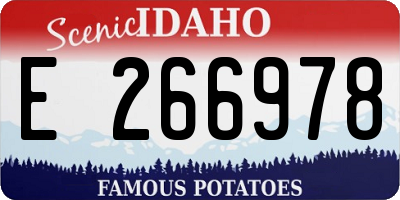 ID license plate E266978