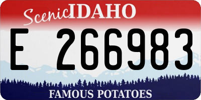 ID license plate E266983