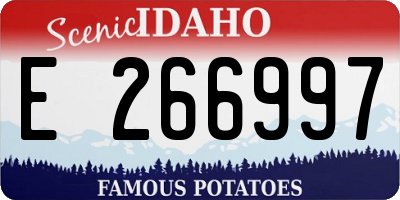 ID license plate E266997